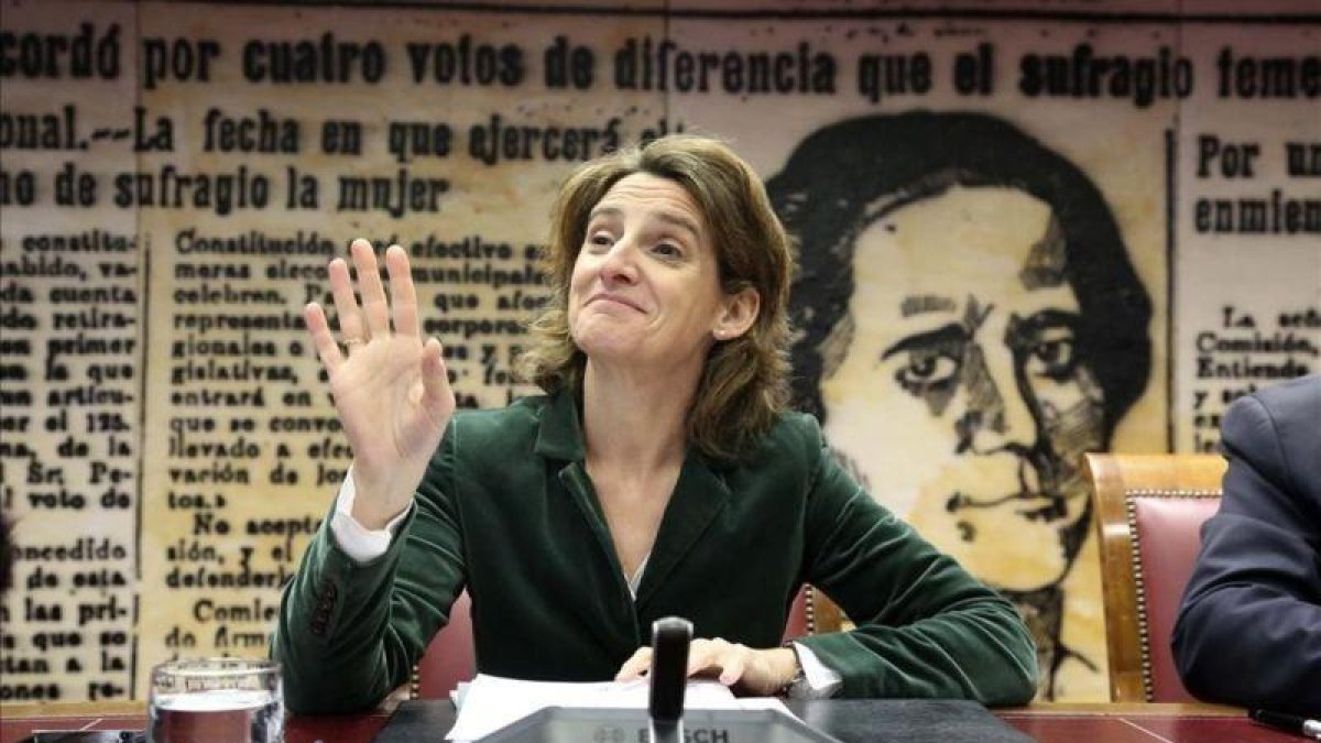Teresa Ribera, este martes en la Comisión de Transición Ecológica del Senado.-DAVID CASTRO