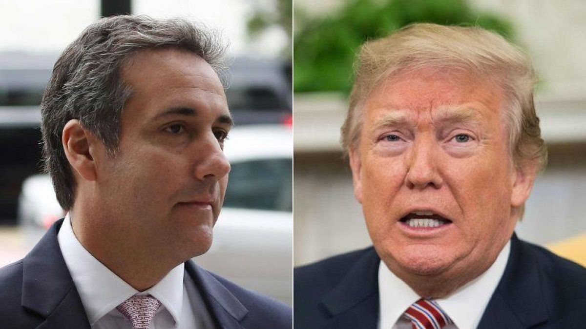 Michael Cohen y Donald Trump.-AFP
