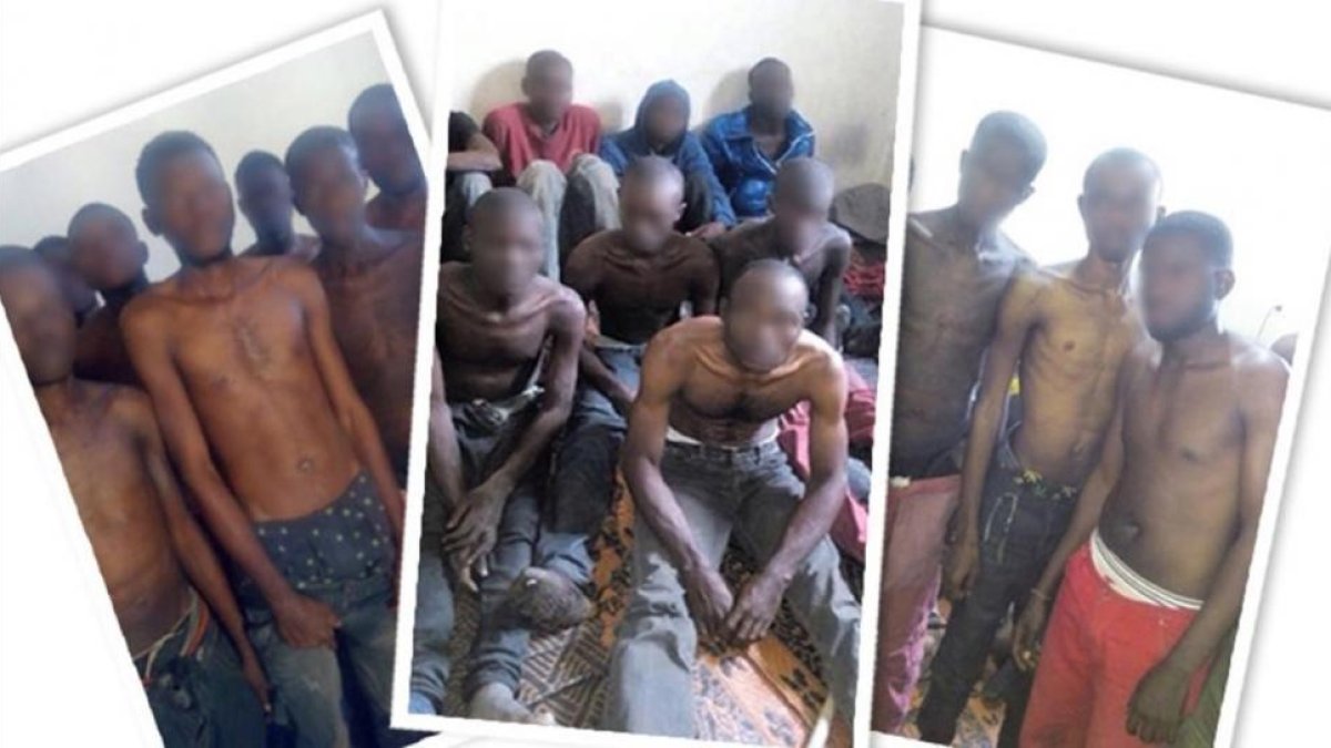 Inmigrantes esclavizados en Libia.-/ OIM