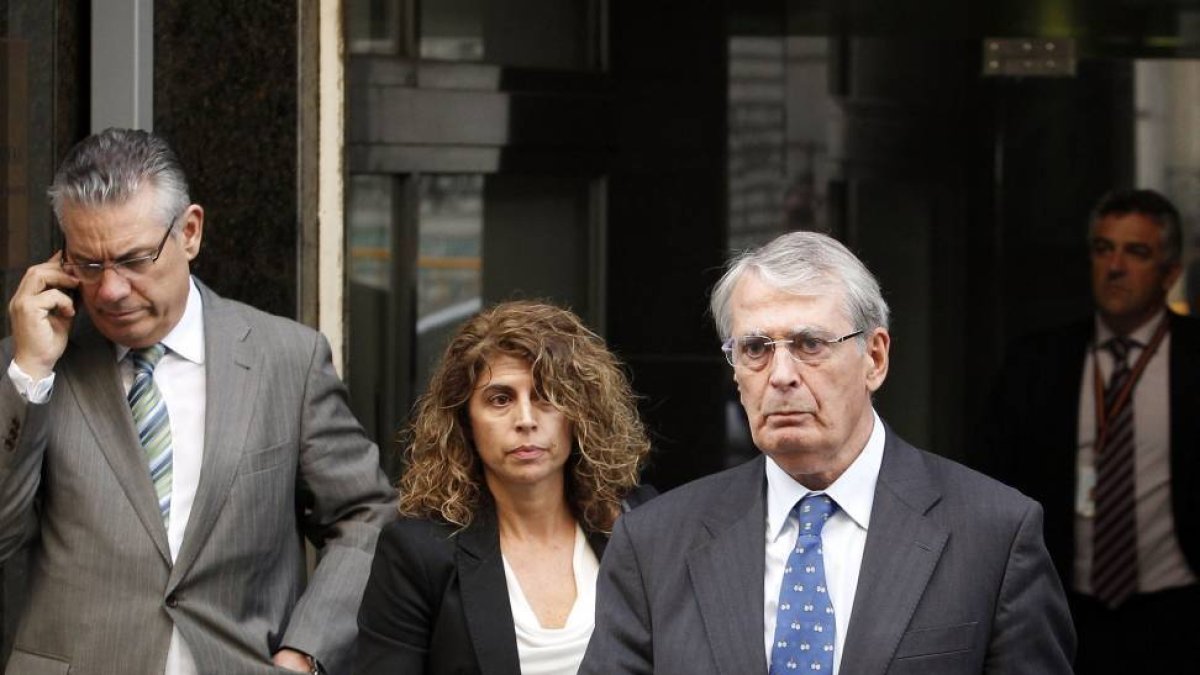 Declaración en la Audiencia Nacional de los presidentes y directores generales de Caja España y Caja Duero. En la imagen, el exdirectivo de Caja Duero, Lucas Fernández-Ical