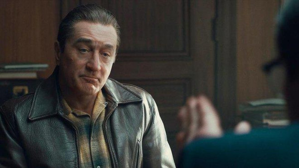 Un Robert De Niro rejuvenecido digitalmente, en un fotograma de ’El irlandés’, de Martin Scorsese-