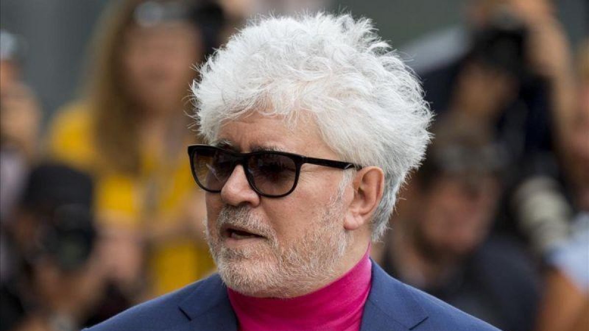 Pedro Almodóvar, en el Festival de Cine de San Sebastián.-EL PERIÓDICO