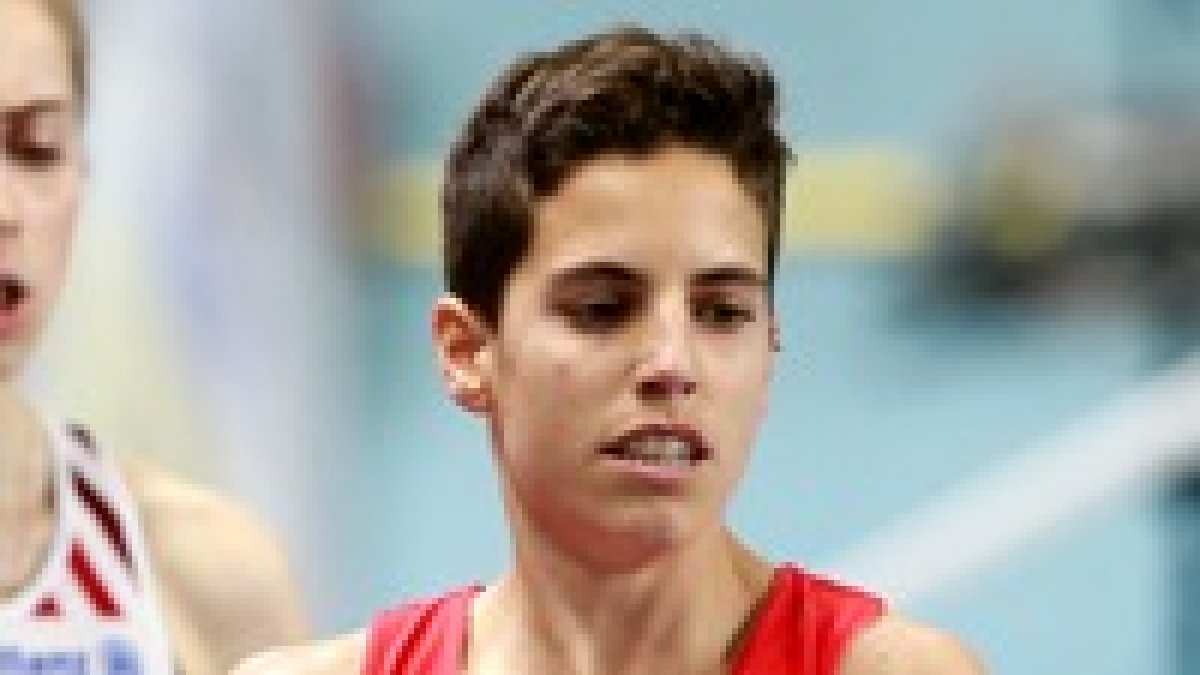 Marta Pérez en un campeonato representando a España. RFEA