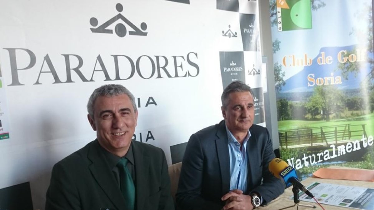 Pablo Calvo y José Luis Lázaro durante la presentación del IV Torneo Paradores.-D.S.