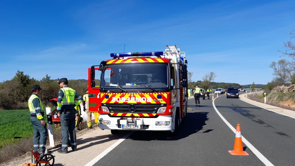 Imagen del accidente ocurrido en Cabrejas