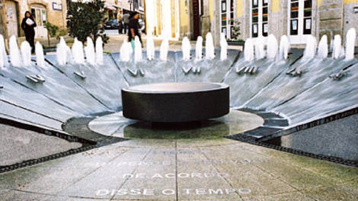 Aspecto que tendrá la plaza del Rosel y San Blas cuando se instale un reloj de agua. / AYUNTAMIENTO DE SORIA-