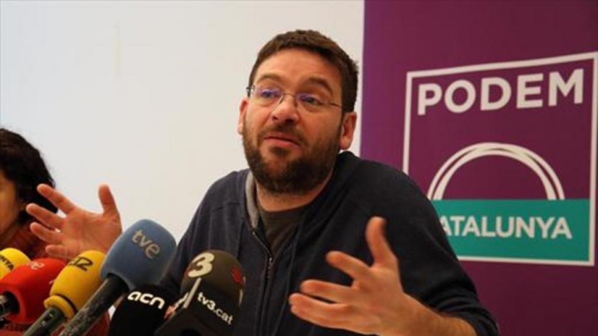 El secretario general de Podem, Albano-Dante Fachin, el 13 de febrero-RICARD CUGAT