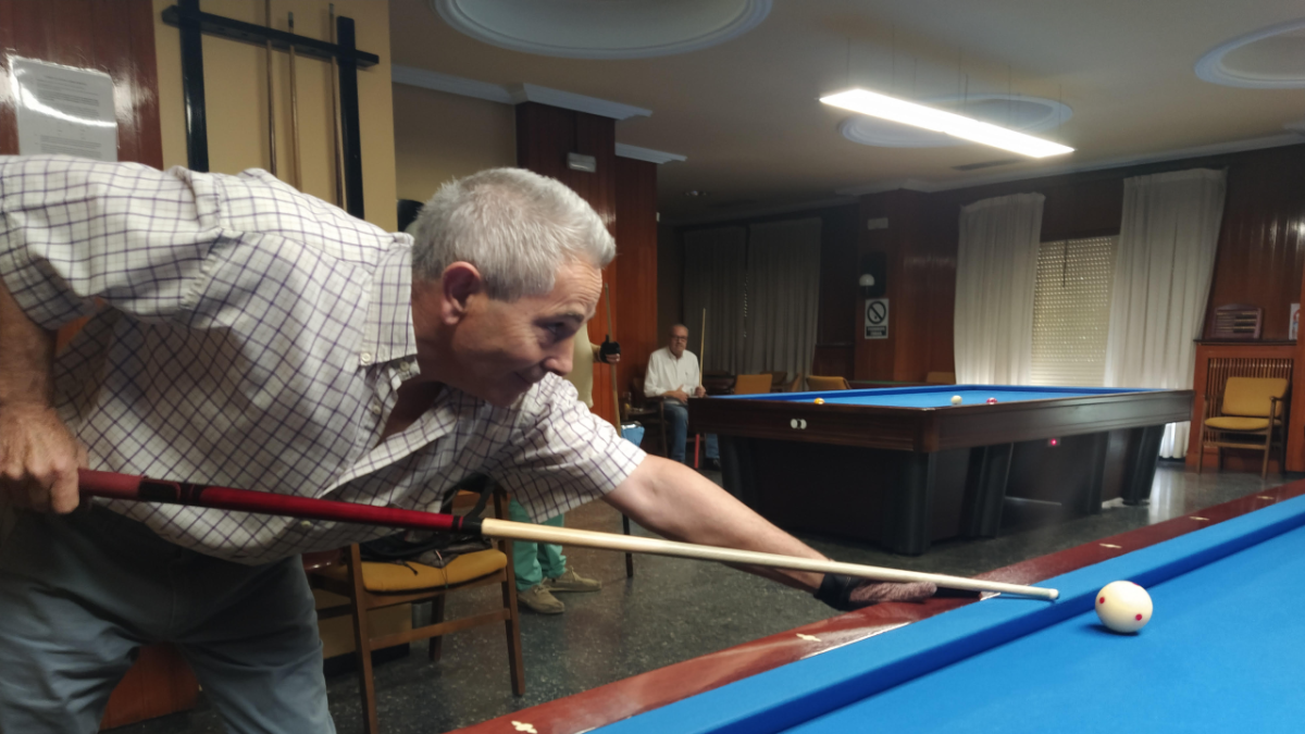Jesús Pérez Barquin entrenando en el Casino Principal de Calahorra. HDS