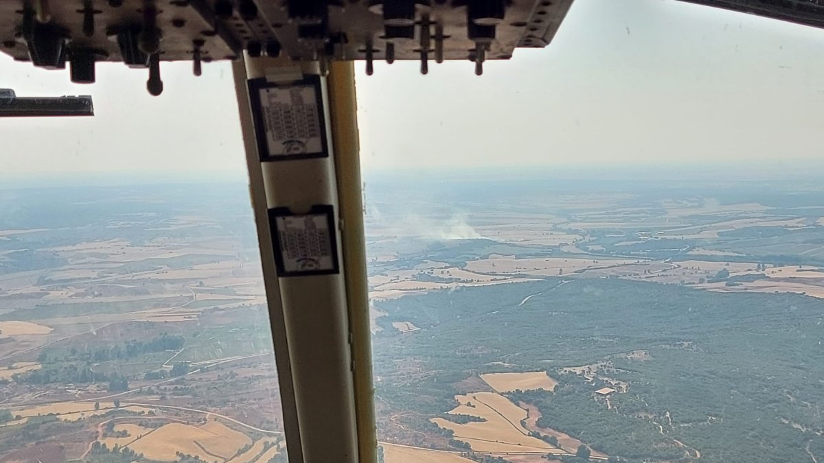 Llegada de los medios de la BRIF a la zona del incendio. AT-BRIF