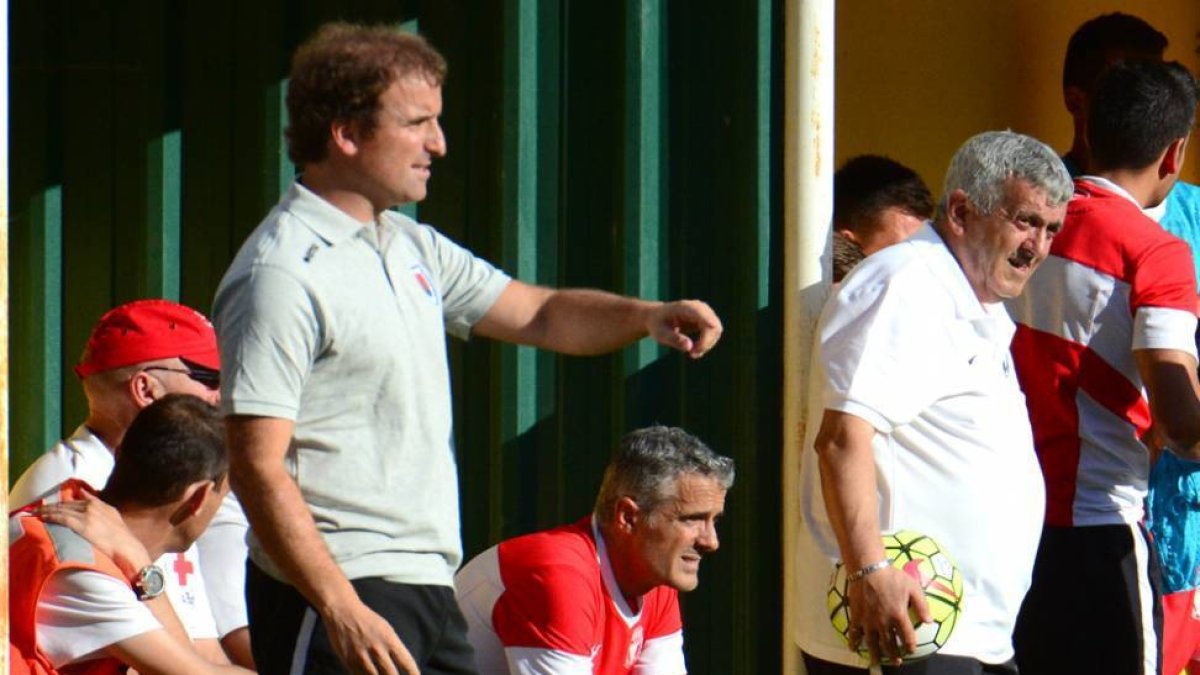 El entrenador del Numancia, Jagoba Arrasate.-ÁLVARO MARTÍNEZ