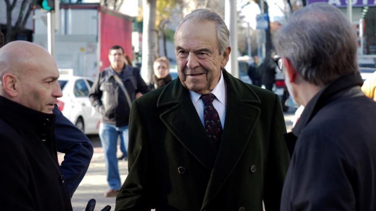 Jaime Botín, a su llegada al juzgado número 27 de Madrid, este lunes-VICTOR LERENA