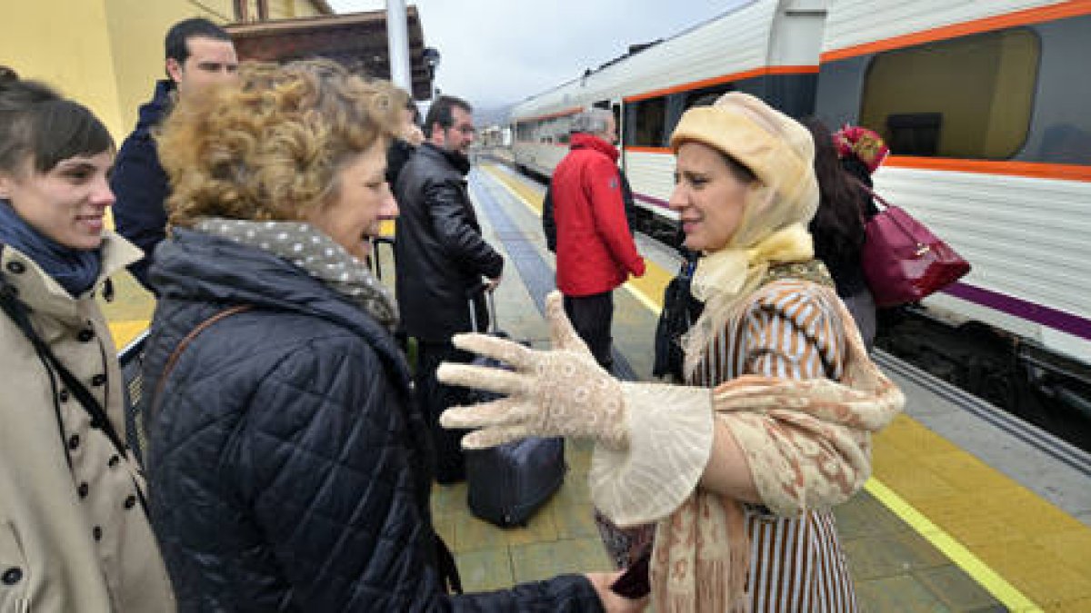 Llegada del tren machadiano a Soria. / A. MARTÍNEZ-