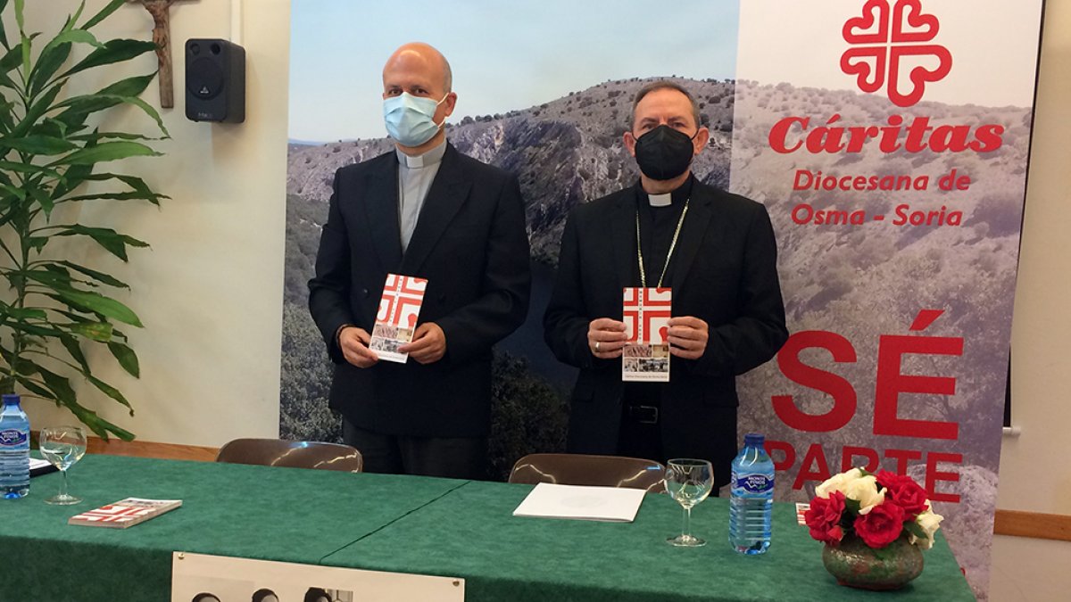 Rueda de prensa en Caritas Diocesana. HDS