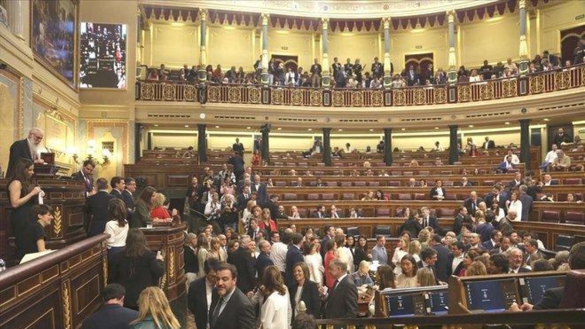 Panorámica del hemiciclo del Congreso, el pasado 21 de mayo.-DAVID CASTRO