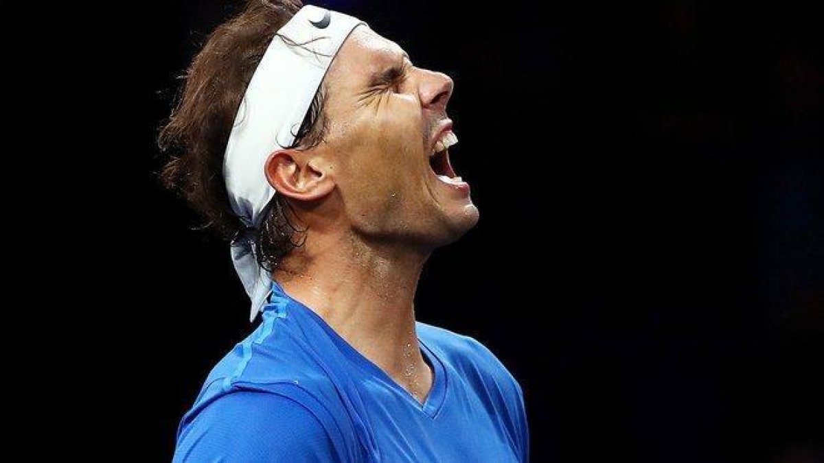 Rafa Nadal, durante un partido de la Laver Cup.-GETTY IMAGES / JULIAN FINNEY