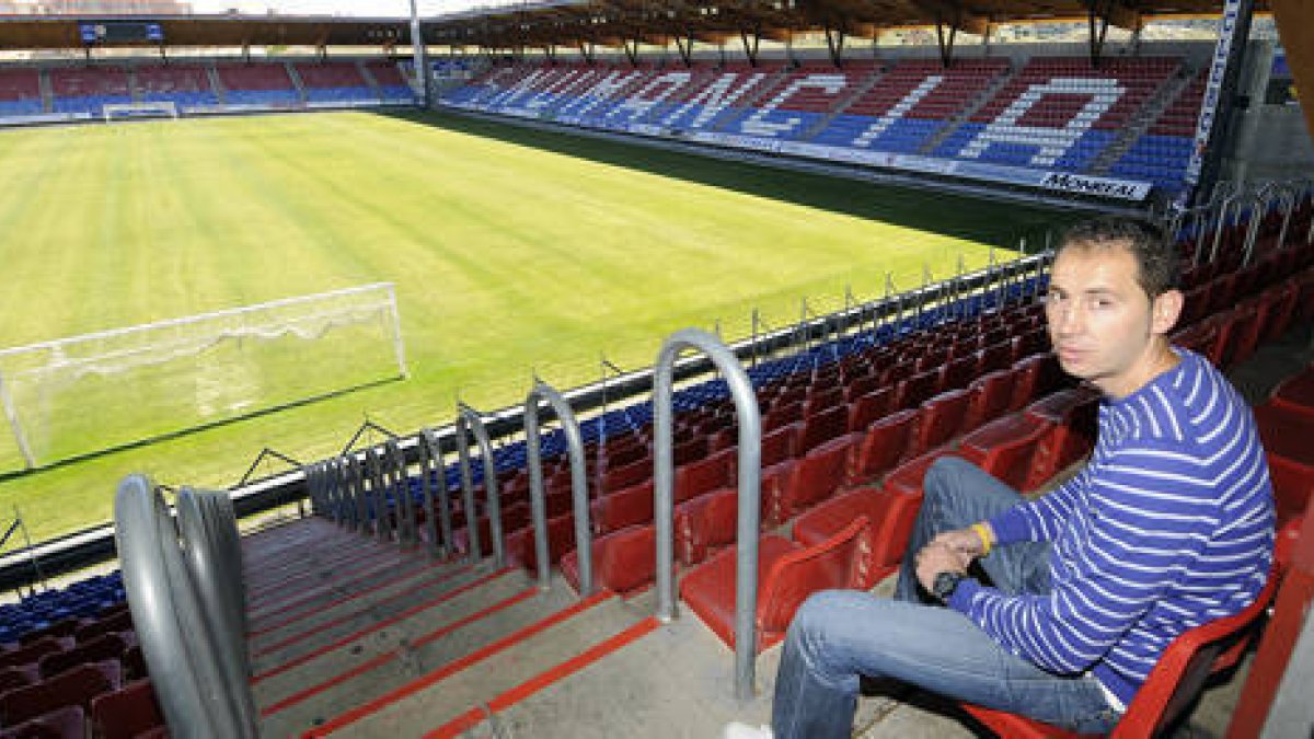 El técnico del Numancia, Pablo Machín. / ÁLVARO MARTÍNEZ-