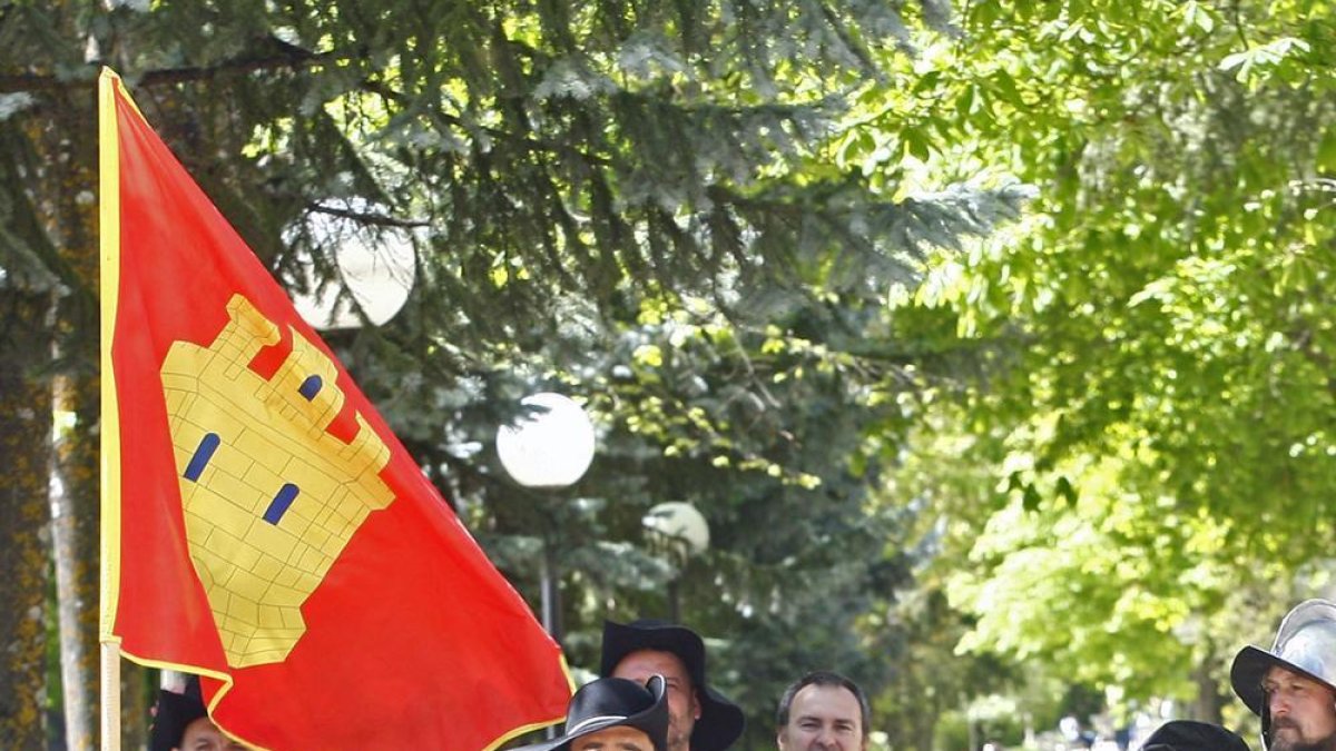 Recreación histórica de la época comunera en Soria el año pasado en el parque de La Dehesa.-Mario Tejedor