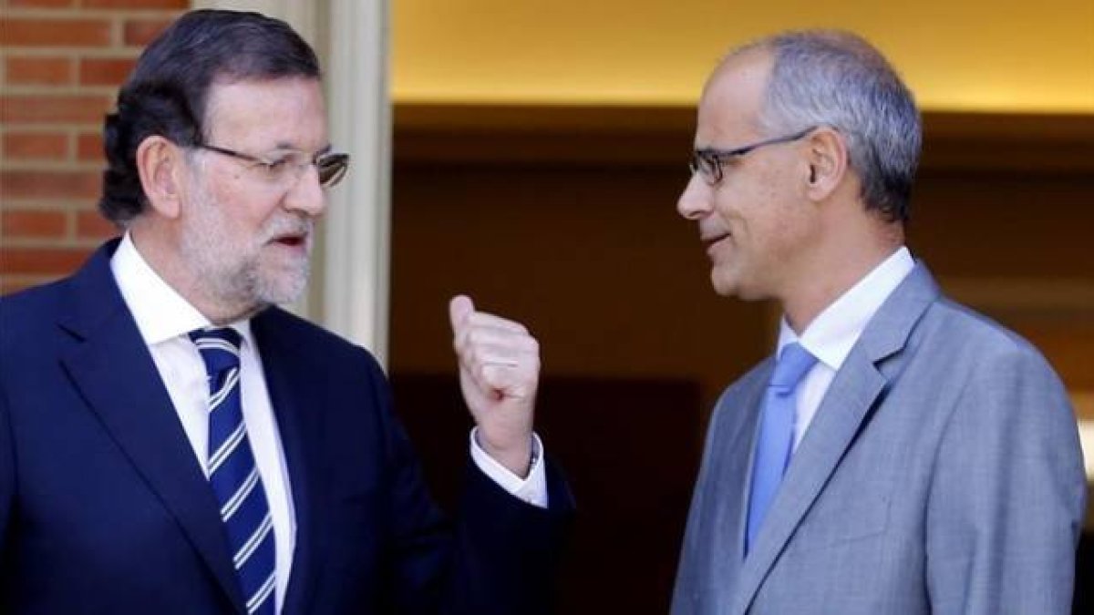 Rajoy recibe al jefe del Gobierno andorrano, Antoni Martí, el pasado 2 de septiembre en la Moncloa.-JUAN MANUEL PRATS