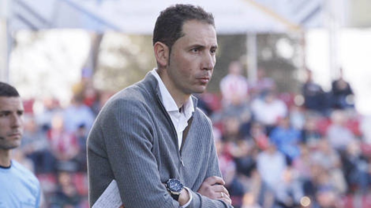 Pablo Machín en un encuentro de esta temporada con el Girona. / Diario de Girona-