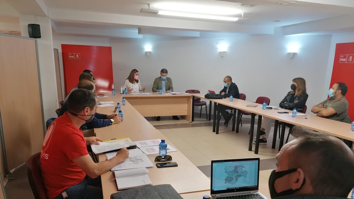 Reunión celebrada en la sede del PSOE. HDS