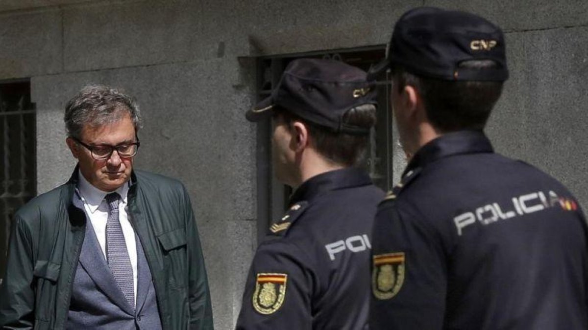 Jordi Pujol Ferrusola entra en la Audiencia Nacional el pasado 25 de abril.-JOSE LUIS ROCA