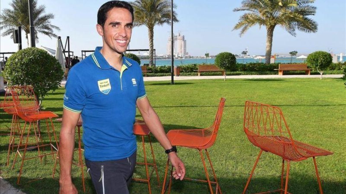 Alberto Contador, en Abu Dhabi.-EFE / LUCA ZENNARO