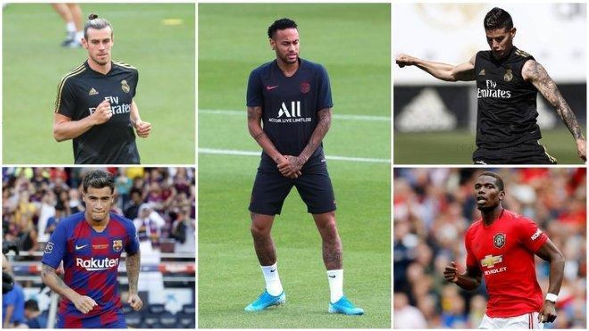 Bale, Coutinho, Neymar, James y Pogba.-
