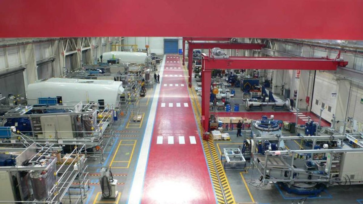 Interior de las instalaciones de Siemens Gamesa en el polígono industrial de Ágreda.-HDS