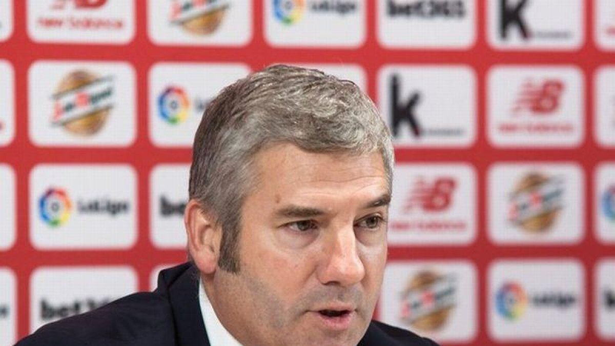 Josu Urrutia, presidente del Athletic, este miércoles en Bilbao.-ATHLETIC CLUB