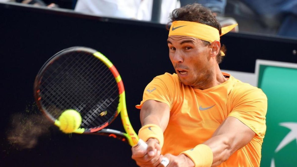 Rafael Nadal, durante la final de Roma.-/ ETTORE FERRARI (EFE)