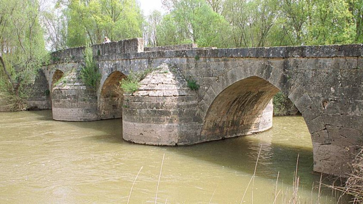 AÑO 2002. El puente de Andaluz presentaba un buen aspecto con todos los sillares en su sitio. Los tajamares presentaban un aspecto compacto. La vegetación ya crecía entre las juntas de los sillares menos verticales.-VALENTÍN GUISANDE