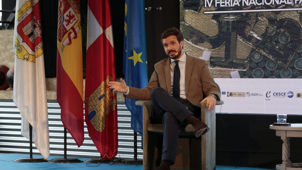 Pablo Casado, durante su intervención.-GONZALO MONTESEGURO