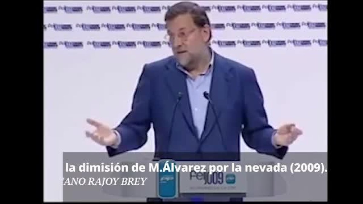 Mariano Rajoy pidió la dimisión de Magdalena Álvarez por la nevada del 2009.-/ PERIODICO (PERIÓDICO)