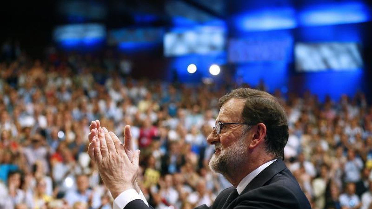 Rajoy, hoy, en su discurso de despedida-J.P. GANDUL (EFE)