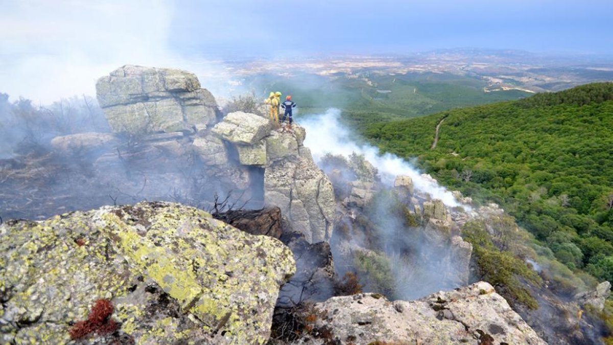 Último incendio ocurrido en el Moncayo-J.M.