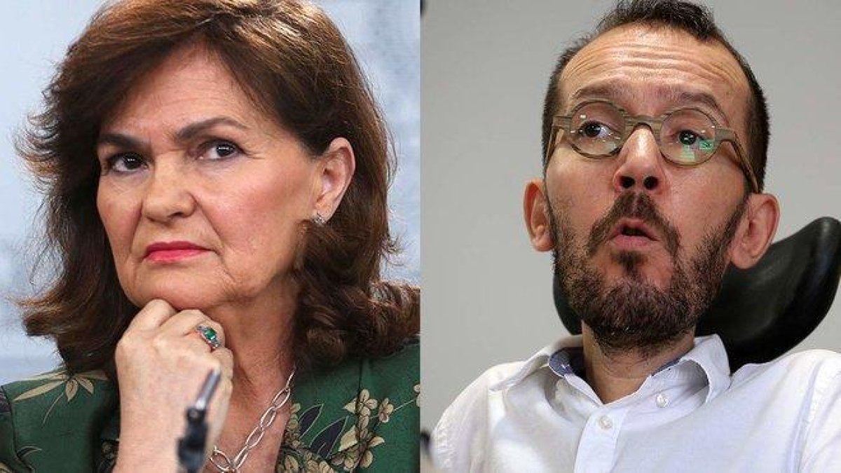 Carmen Calvo y Pablo Echenique.-DAVID CASTRO