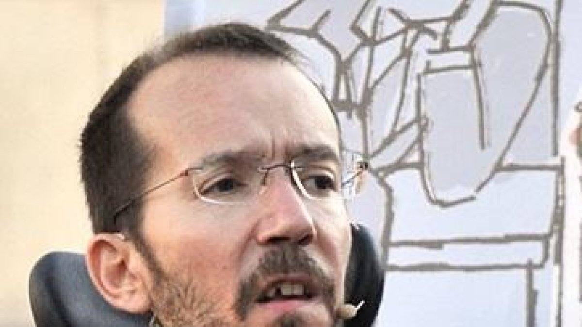 Pablo Echenique, ayer en Soria.-E. M.