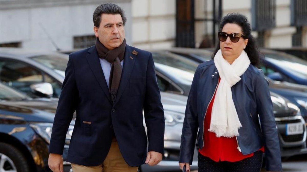 Marjaliza, llegando a la Audiencia-MARISCAL (EFE)