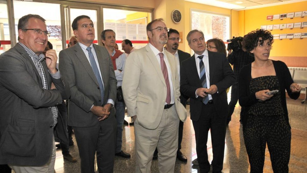 FErnando Rey en su visita ayer al centro de formación Pico Frentes.-Valentín Guisande