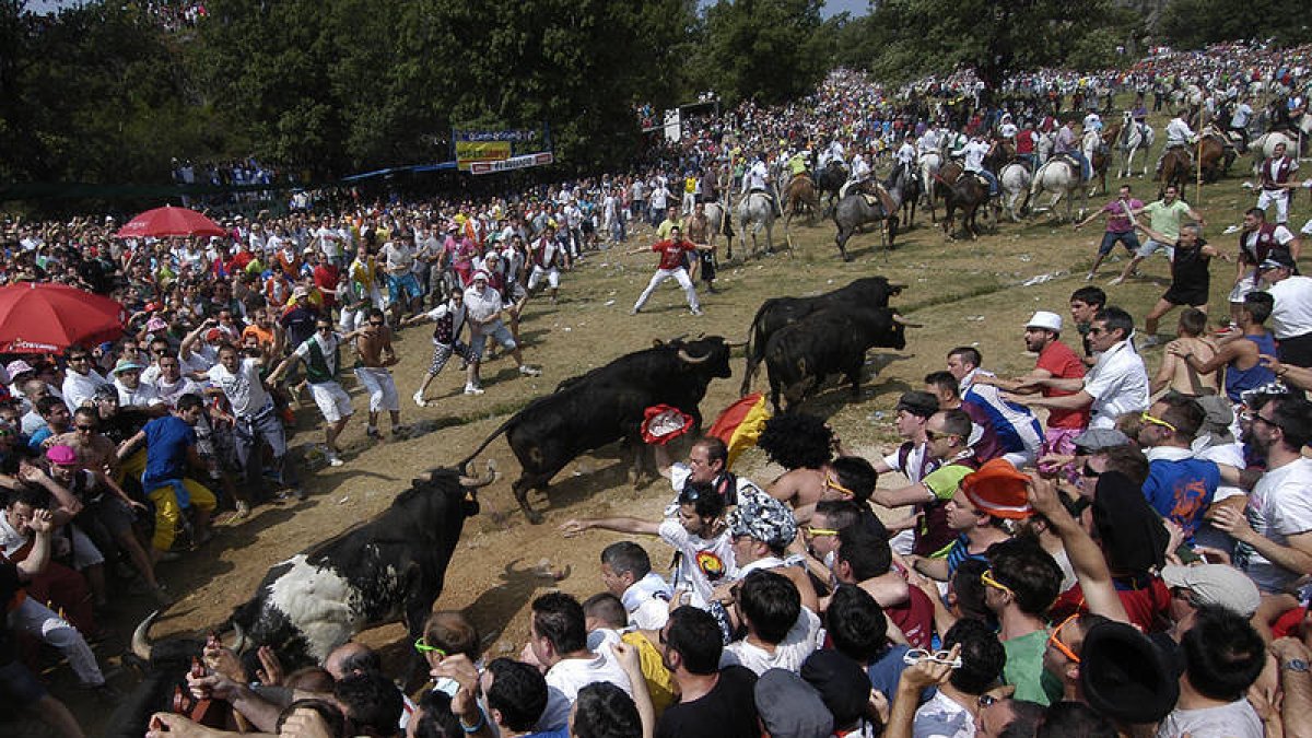 El festejo de la Saca, en una imagen de este año. / VALENTÍN GUISANDE-