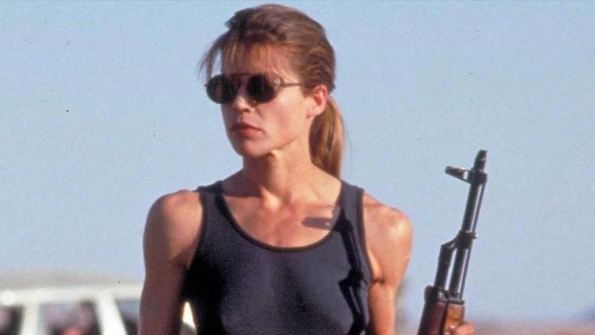 Linda Hamilton, en Terminator 2-