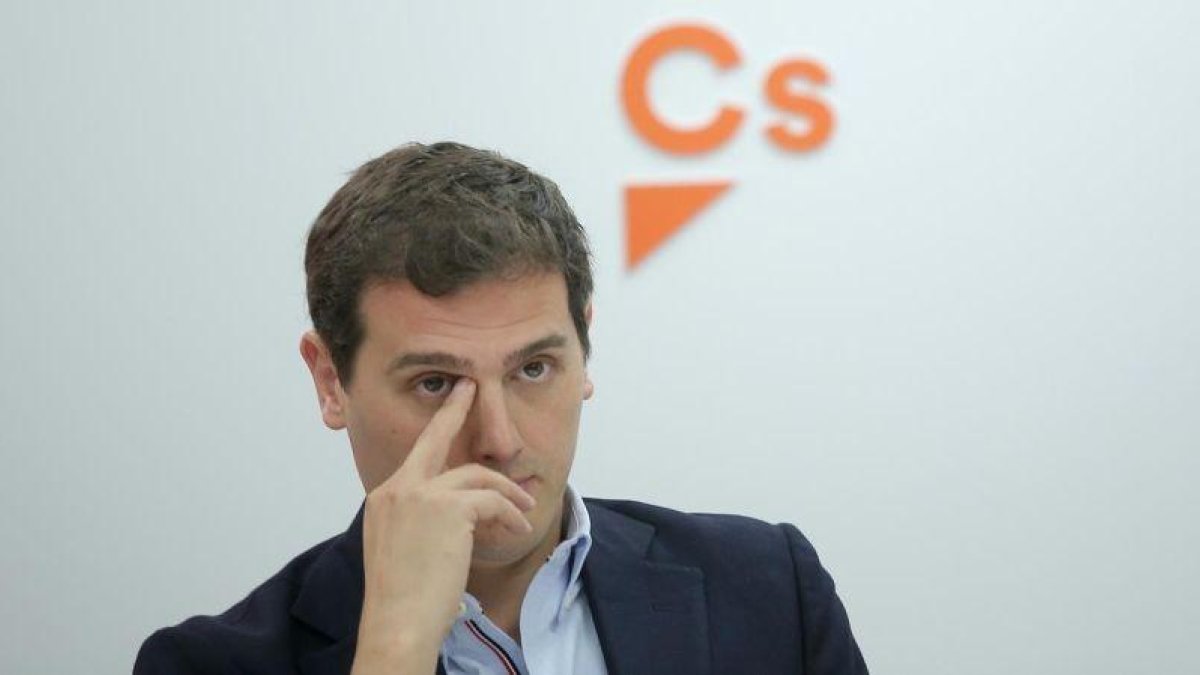 Albert Rivera en la reunion del comite ejecutivo de Ciudadanos.-JOSÉ LUIS ROCA