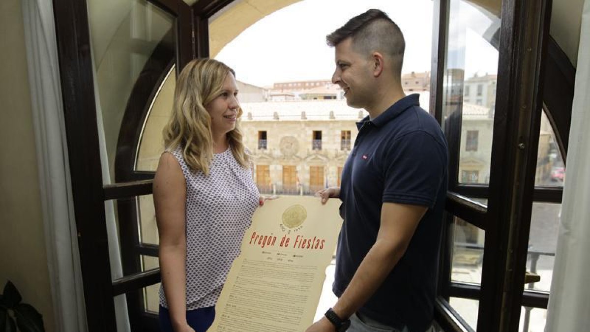 Los pregoneros de 2019, María Gonzalo y Víctor de la Pinta.-Luis Ángel Tejedor