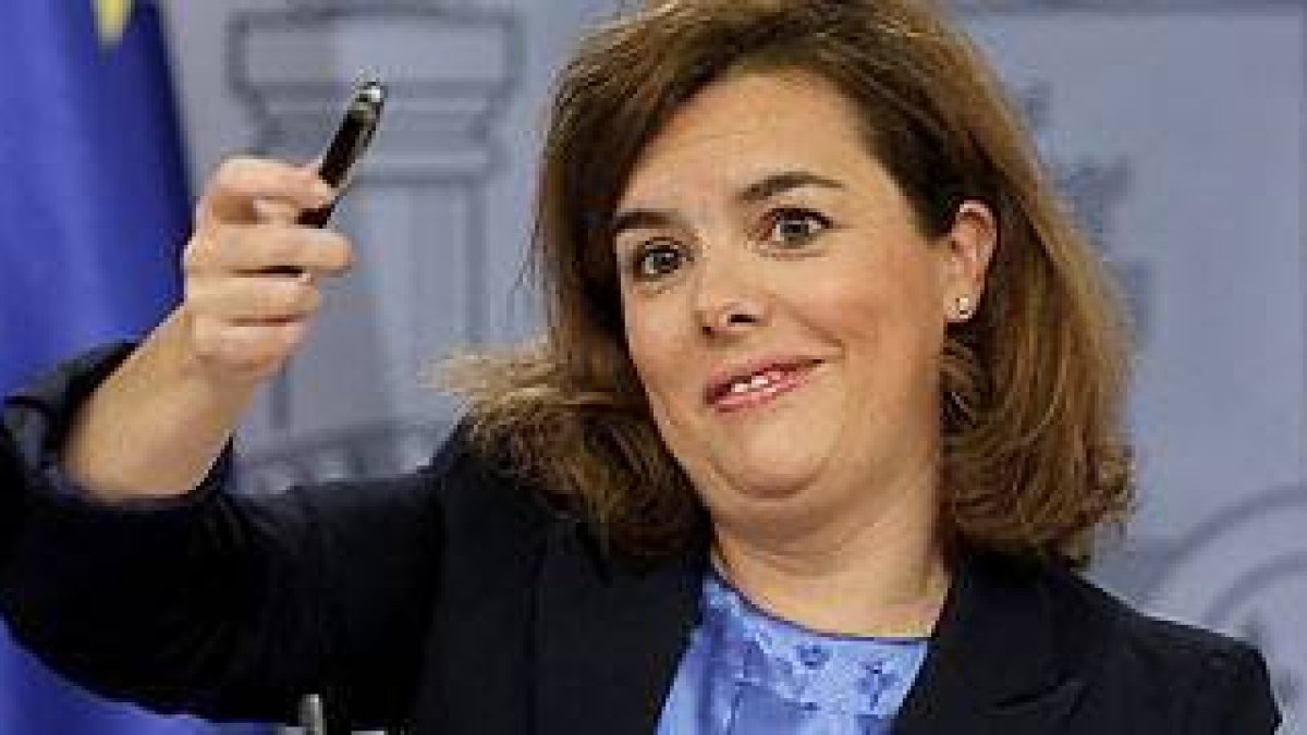 La vicepresidenta del Gobierno, Soraya Sáenz de Santamaría-