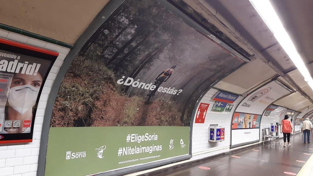 Metro de Madrid con la campaña.