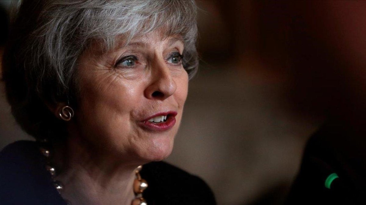 Theresa May en un acto en Londres-REUTERS