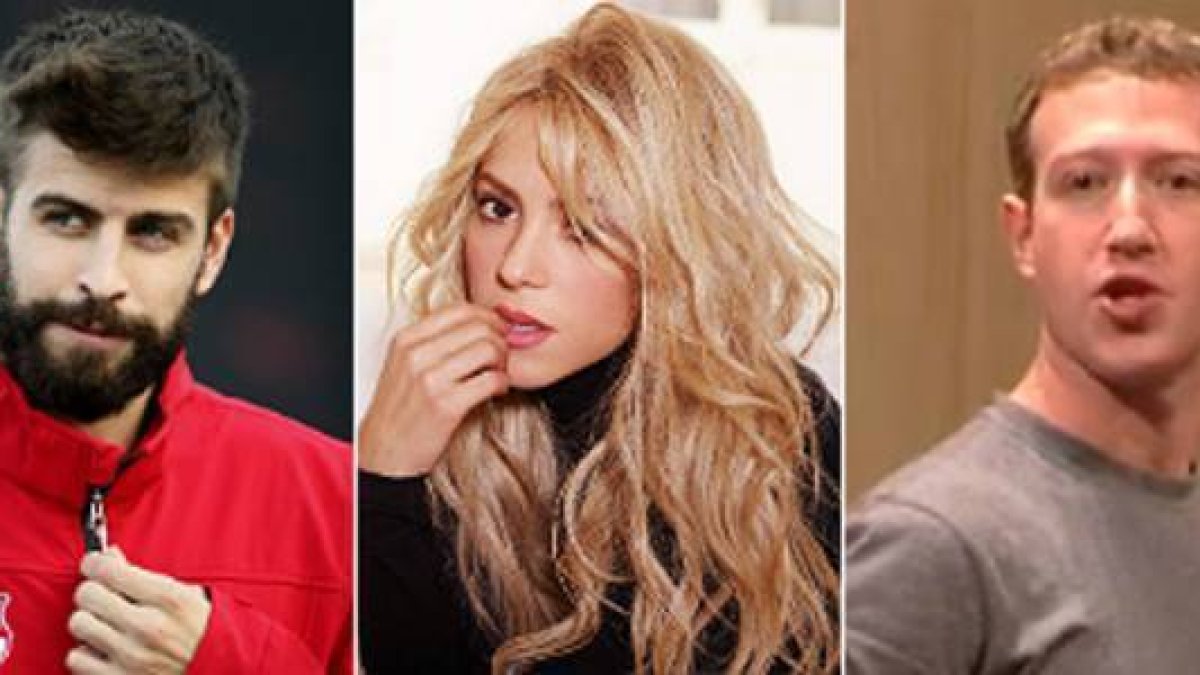 Piqué, Shakira y Zuckerberg.-