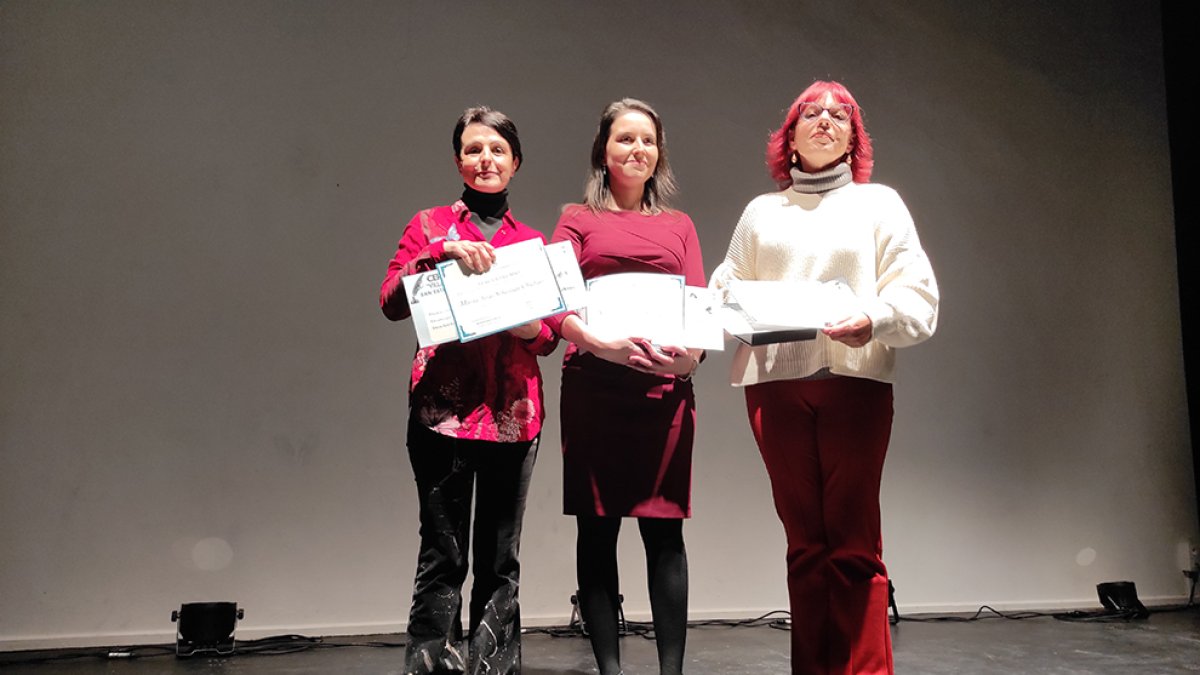 De izquierda a derecha, María Jesús Sebastián, Nuria Fernández y María José Boscá. -A.H.