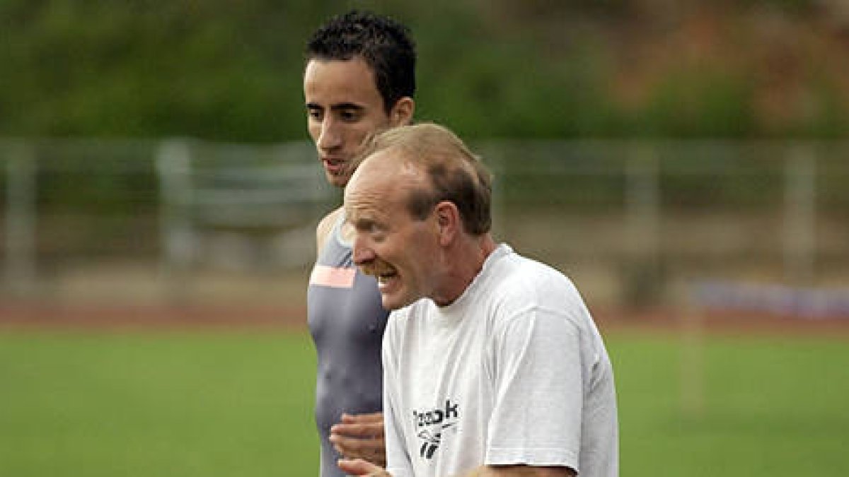 Manuel Olmedo y Enrique Pascual en un entrenamiento. / F. S.-