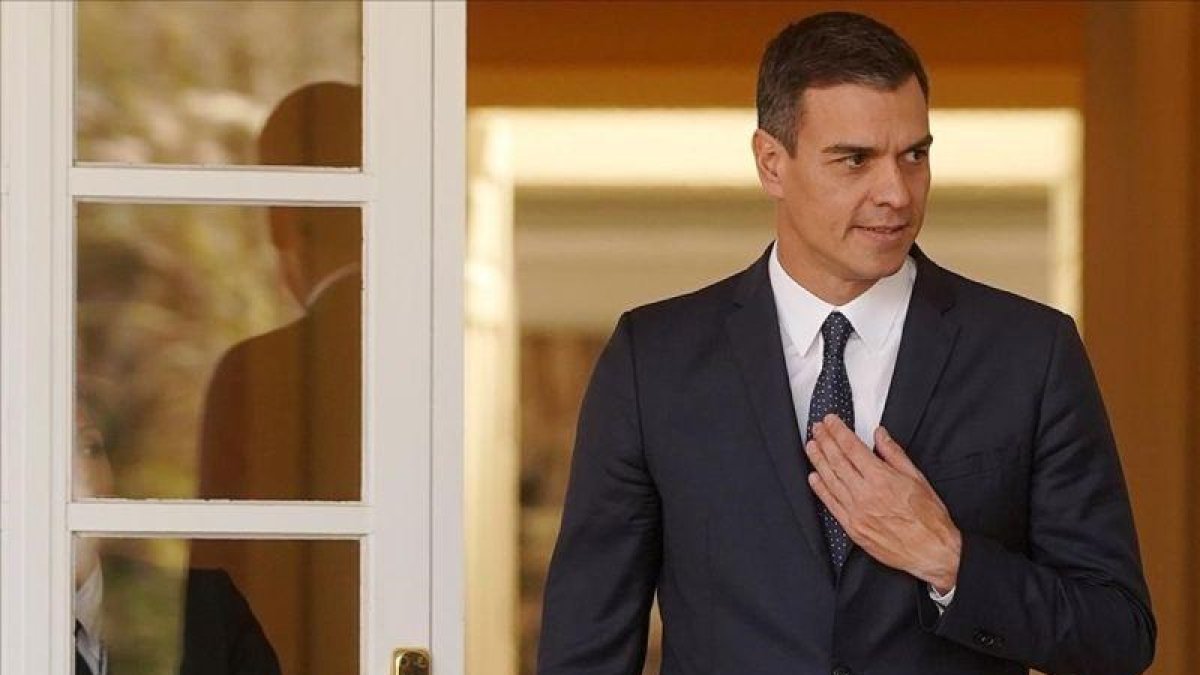 Pedro Sánchez en la Moncloa.-